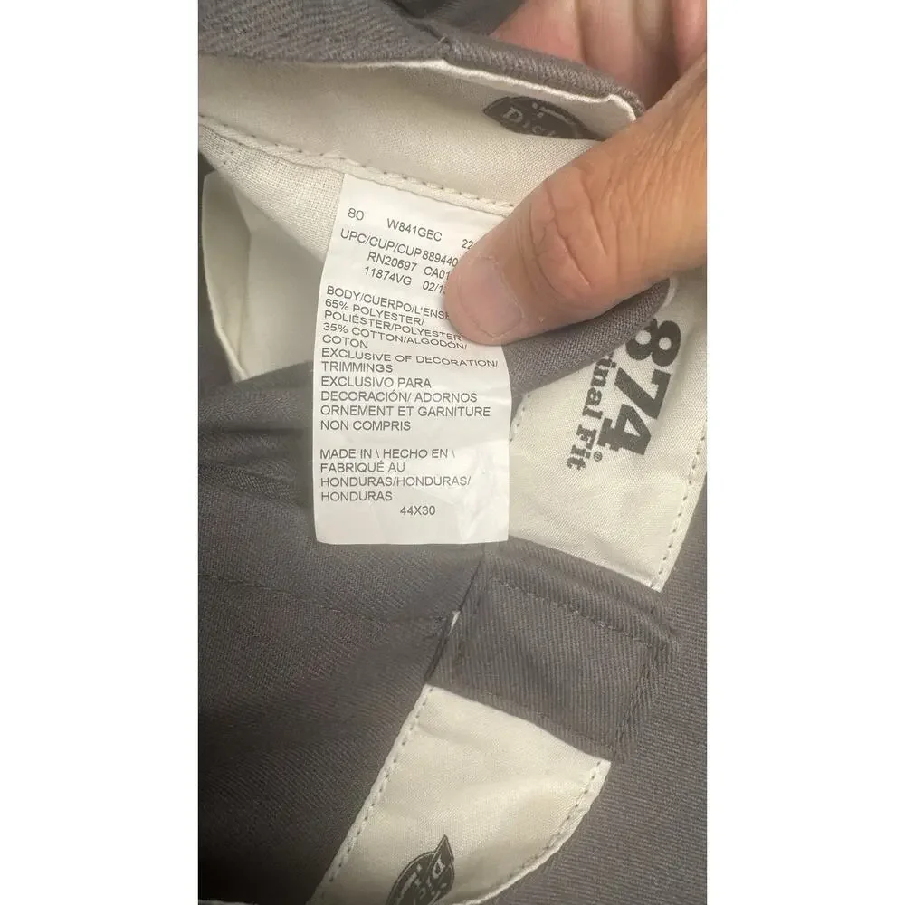 Dickies 874 Original Fit Work Pants Men’s 44x30 Charcoal Gray Uniform